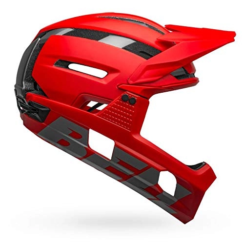 Mountain Bike Helmet : BELL Men's Super Air R Mips Mountain Bike Helmet, Matte Finish red / Grey, L | 58-62cm