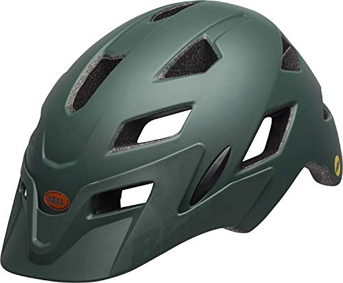 Mountain Bike Helmet : BELL Sidetrack Youth MTB Helmet - Dark Green, 50-57cm / Mountain Biking Bike Riding Ride Cycling Cycle Children Child Kid Junior Head Skull Protection Protector Protect Head Safety Safe