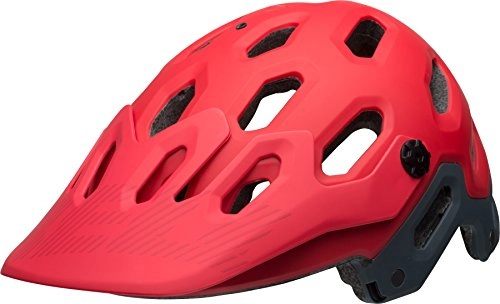 Mountain Bike Helmet : BELL Super 3 Cycling Helmet, Matt Hibiscus, Medium (55-59 cm)