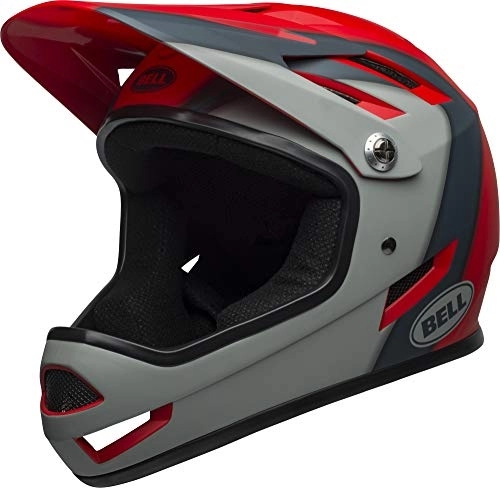 Mountain Bike Helmet : BELL Unisex Adult Sanction Mtb Full Face Helmet - Presences Matte Crim, Medium / 55-57 cm