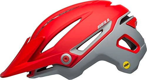 Mountain Bike Helmet : Bell Unisex Adult SIXER MIPS Bicycle Helmet ridgeline mat crimson / grey M