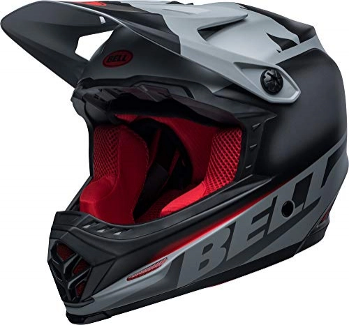 Mountain Bike Helmet : BELL Unisex's 9 Fusion MIPS MTB Full Face Helmet, Matte Black / Grey / Crim, Large / 57-59 cm