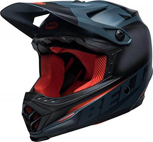 Mountain Bike Helmet : BELL Unisex's 9 Fusion MIPS MTB Full Face Helmet, Matte Black / Slate / Orange, 2X-Large / 61-63 cm