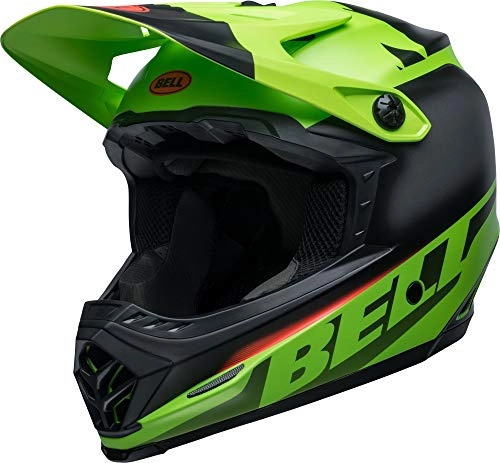 Mountain Bike Helmet : BELL Unisex's 9 Fusion MIPS MTB Full Face Helmet, Matte Green / Black / Crim, Large / 57-59 cm