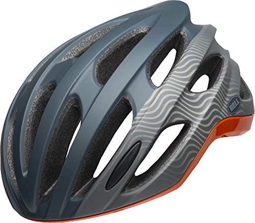 Mountain Bike Helmet : BELL Unisex's Formula Road Helmet, Tsunami Matte / Gloss Slate / Grey / Orange, Medium / 55-59 cm