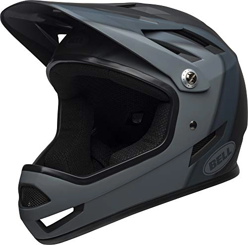 Mountain Bike Helmet : BELL Unisex's Sanction MTB Full Face Helmet, Presences Matte Black, Medium / 55-57 cm