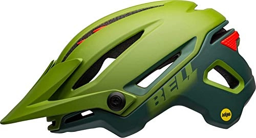 Mountain Bike Helmet : Bell Unisex's Sixer MIPS MTB Helmet, Matt / Gloss Green / Infrared, M 55-59cm