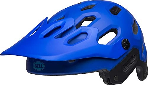 Mountain Bike Helmet : BELL Unisex's Super 3 MTB Helmet, Matte Blues, Medium / 55-59 cm