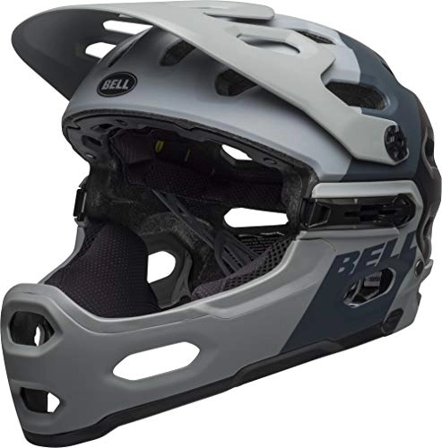Mountain Bike Helmet : BELL Unisex's Super 3R MIPS MTB Helmet, Downdraft Matte Grey, Large / 58-62 cm