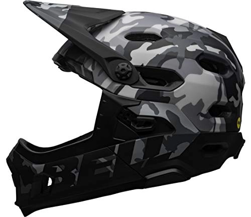 Mountain Bike Helmet : Bell Unisex's Super DH MIPS MTB Helmet, Matt / Gloss Black Camo, L 58-62cm