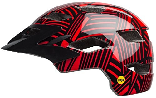 Mountain Bike Helmet : Bell Unisex Youth Sidetrack Youth MIPS Bicycle Helmet Red / Black seeker One Size