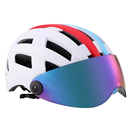 Mountain Bike Helmet : BESPORTBLE Camping Safe Mountain Bike Helmet Lightweight Adjustable MTB Road Bicycle Cycling Helmet for Men Women Teen (White)