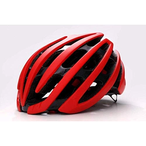 Mountain Bike Helmet : Bicycle Cycling Helmets Back Light Mtb Mountain Road Bike Integrally Molded Cycling Helmets Lightweight Impact Resistant Adjustable Cycling Helmet for Men Women 622 ( Color : Red , Size : 55Cmx61Cm )