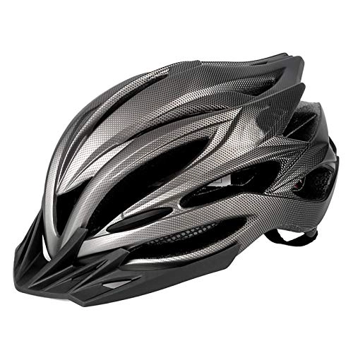 Mountain Bike Helmet : Bicycle helmet, Adult Bicycle Helmet Couple Bicycle Helmet MTB Road Bike Helmet with LED Rear Light EPS Body PC Shell Adjustable Bike Helmet with Removable Visor Outdoor Mountain Bike Helmet 58-62cm