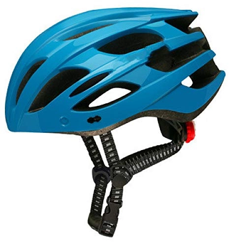 Mountain Bike Helmet : Bicycle Helmet Breathable Cycling Helmet with Removable Visor Goggles Bike Taillight Safe Intergrally-molded Mountain Road MTB Helmets Blue