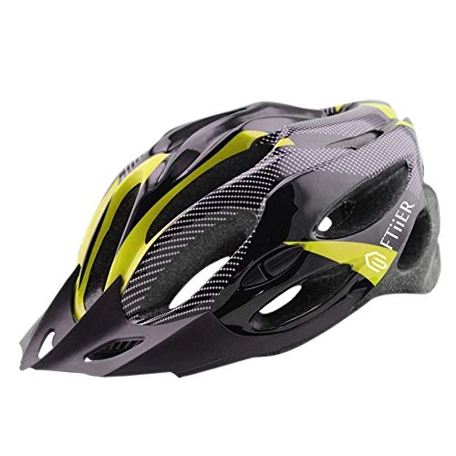 Mountain Bike Helmet : Bicycle Helmet, Imitation one bicycle helmet detachable visor mountain bike helmet bicycle riding equipment, yellow + black