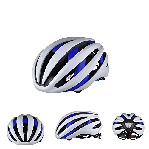 Mountain Bike Helmet : Bicycle Helmet LED Smart Bluetooth Matte Blue / Red Helmet Riding Equipment Sports Outdoor Hard Hat Bike Equipment LPLHJD (Color : Blue)