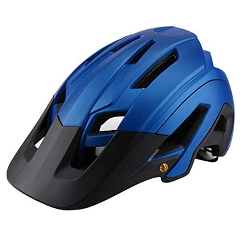 Mountain Bike Helmet : Bicycle Helmet, Light And Breathable, Resistant To Pressure And Fall, Large Brim Mountain Bike Motorcycle Safety Helmet, blue