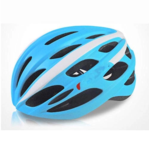Mountain Bike Helmet : Bicycle helmet men, male and female riding equipment, mountain bike with lamp taillight helmet-Blackblue-L(58-62cm)