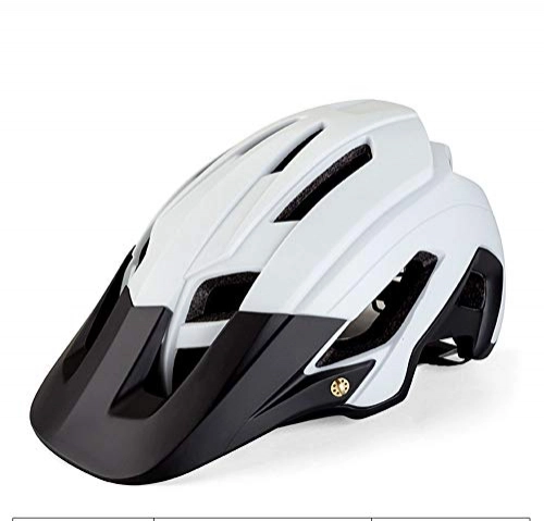 Mountain Bike Helmet : Bicycle Helmet Mountain Bike Integrated Riding Helmet Safety Helmet Dual-use Detachable Brim Outdoor Equipment (white)