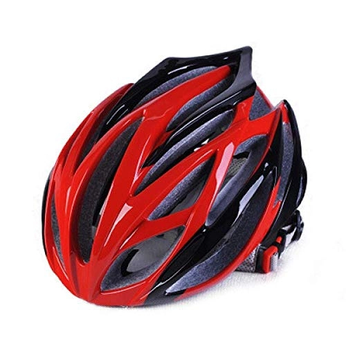 Mountain Bike Helmet : Bicycle helmet mountain bike riding helmet ultra light one-piece molding blue white black one size Shade (Color : Reddish black, Size : One Size)