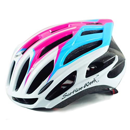 Mountain Bike Helmet : Bicycle Helmet, Shockproof Buffer, Light And Breathable, Adjustable Mountain Bike, Motorcycle, Rock Climbing And Mountaineering Protection Helmet, pink blue