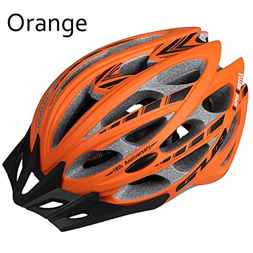 Mountain Bike Helmet : Bicycle Helmet with Insect-resistant lining, 30 large vents CE Safety Certification, Safety Adjustable Mountain Road Cycle Helmet Light Bike Helmet for Men Women, Orange