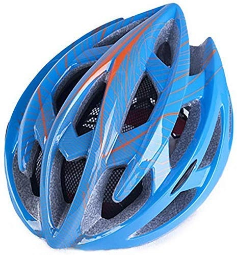 Mountain Bike Helmet : Bicycle helmet with light bicycle helmet mountain bike helmet adult helmet riding equipment with lined helmet Effective xtrxtrdsf (Color : Blue)