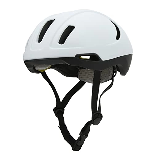 Mountain Bike Helmet : Biitfuu Bike Helmet, Adjustable Mountain Cycling Helmet EPS Foam Integrated Molding Anti Shock Breathable for Road Riding (Matte White)