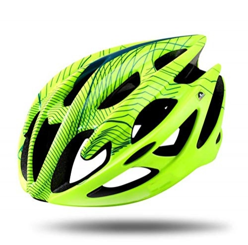 Mountain Bike Helmet : Bike Cycling Helmet, Road Mountain Bike Helmets Comfortable Lightweight Breathable CPSC Safety Certified Adjustable Size for Adults, Green, L