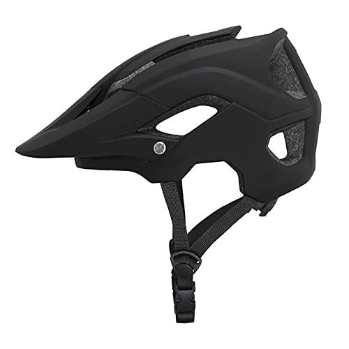 Mountain Bike Helmet : Bike Helmet 56-62Cm Breathable Ultralight MTB Integrally-Molded Mountain MTB Cycling Helmet Safety Bicycle Helmet, Black, L