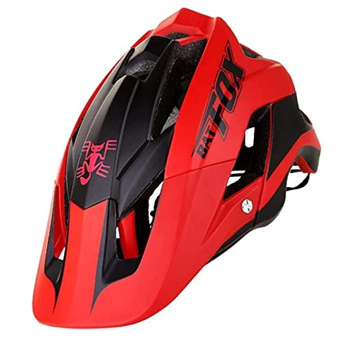 Mountain Bike Helmet : Bike Helmet Adjustable Lightweight Bicycle Safety Protection with Vents for Road Mountain Cycle MTB Men Women Red