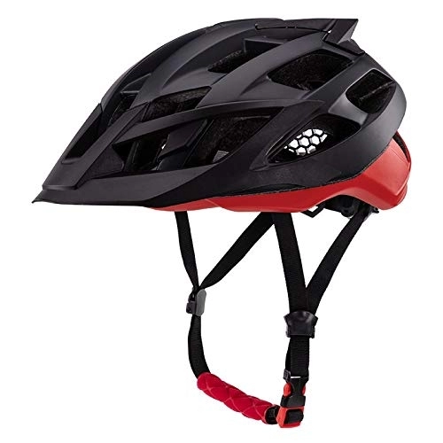 Mountain Bike Helmet : Bike Helmet, Cycle Helmet Mountain Helmet Road Outdoor Sports Equipment Bicycle Balance Car Safety Riding Helmet (Color : Black red, Size : 54-58CM)