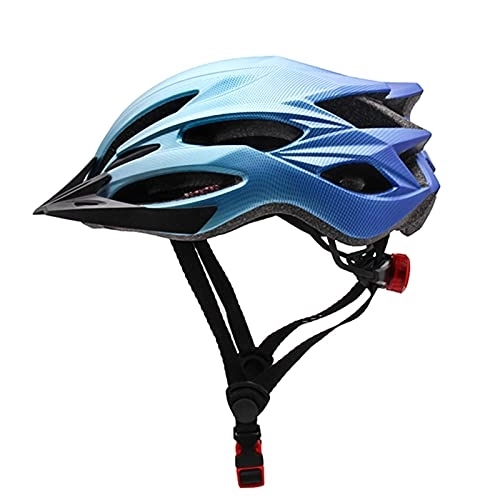 Mountain Bike Helmet : Bike Helmet, Cycle Helmet MTB Helmet Bicycle Red Light and Sun Visor Men Women Lightweight Road Mountain Bike Cycling Helmet Sports Bicycle Equipment (Color : Colour 4, Size : 58 62cm)