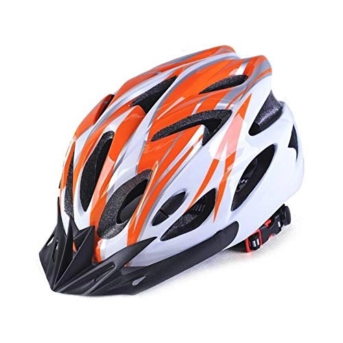 Mountain Bike Helmet : Bike Helmet, Cycle Helmet Professional Mountain Off-road Bicycle Helmet Light Breathable Unisex Adjustable Head Protector Bike Helmet Cycling Helmets (Color : Orange)