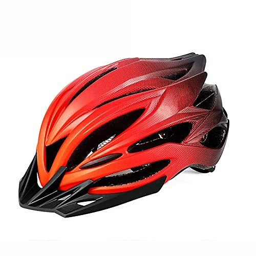 Mountain Bike Helmet : Bike Helmet for Men Women, Portable Outdoor Cycling Helmet, with Visor Men Women Road Cycling Helmet, Breathable And Adjustable Mtb Bicycle Helmet Scooter Helmet, E