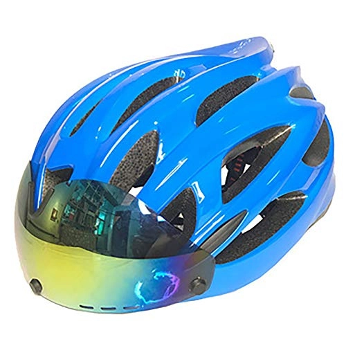 Mountain Bike Helmet : Bike Helmet for Men Women with Led Light Detachable Magnetic Goggles Removable ECE / DOT Certified Road Bike Mountain Bike Riding Helmet with Tail Light C