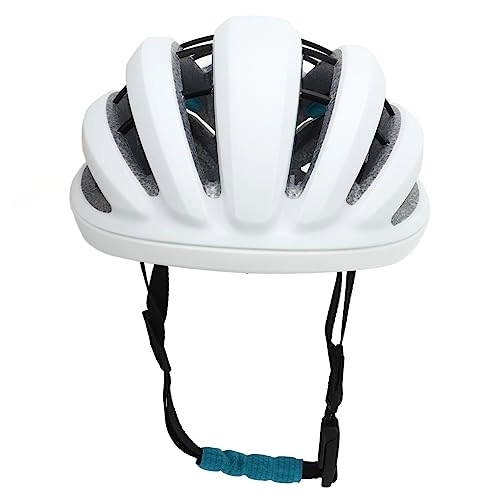 Mountain Bike Helmet : Bike Helmet, Mountain Cycling Helmet Comfortable Impact Resistant Large Tail Vent Breathable for Camping for Head Circumference 57‑61cm (White)