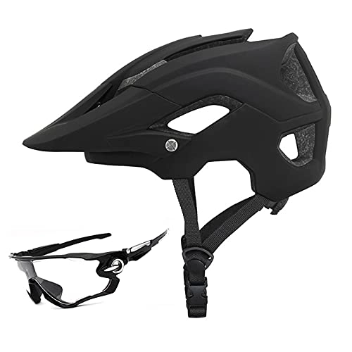 Mountain Bike Helmet : Bike Helmet Yuan Ou All-terrain Bike Helmet Capacete Bicicleta XC AM Casco MTB Road Riding Helmet Casco Bicicleta M(54-58CM) Blcak B2