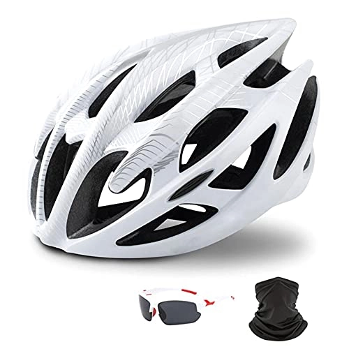 Mountain Bike Helmet : Bike Helmet Yuan Ou Professional Road Mountain Bike Helmet Ultralight MTB All-terrain Bicycle Helmet Sports Ventilated Riding Cycling Helmet M(52-58) White 2
