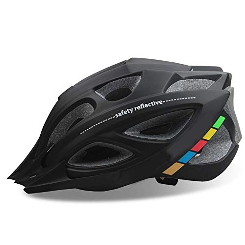 Mountain Bike Helmet : Bradoner Flip-Up Helmets Bicycle Helmet Integrated Molding Riding Helmet Mountain Bike Road Bike Helmet Men And Women (Color : Black)
