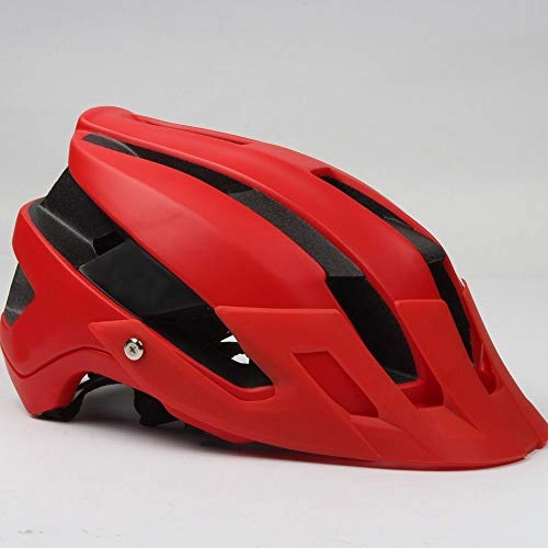 Mountain Bike Helmet : Bradoner Flip-Up Helmets Riding Helmet Riding Equipment New One Helmet Men And Women Breathable Mountain Bike Half Helmet (Color : Red)
