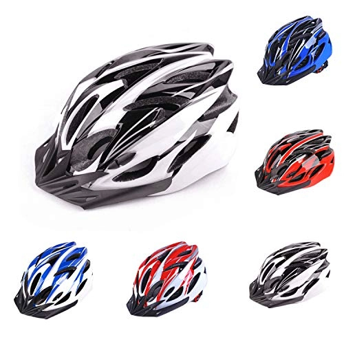 Mountain Bike Helmet : Bronkey Cycle Helmet Mens Road Bike Cycling Bicycle Helmets Adjustable Lightweight Adults Mens Womens Ladies for BMX Skateboard MTB Mountain Road Bike Safety Protection (Black and White)