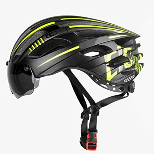 Mountain Bike Helmet : C.W.EURJ Helmet Cycling Helmet Integrated Breathable Safety Road Bike Helmet Mountain Bike Magnetic Goggles Helmet