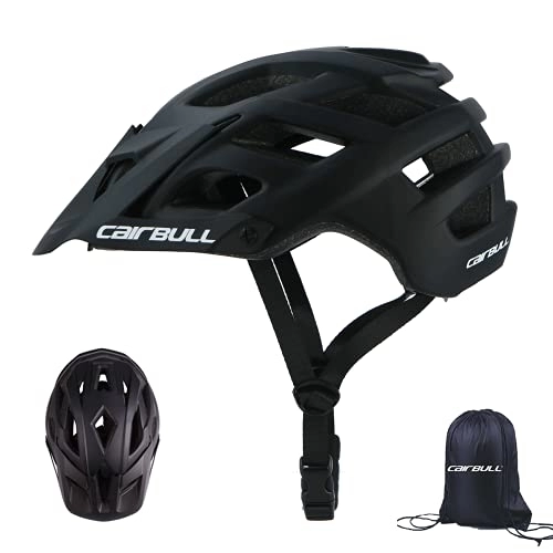 Mountain Bike Helmet : Cairbull Adunlts Men / Women Bicycle Mountain bike MTB Helmet 22 Vents Cycling Helmet with Sun Visor 55-61 cm Adjustable Bike Racing with Storage Backpack