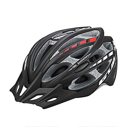 Mountain Bike Helmet : CARBUY Road And Mountain Bike Helmet Insect-Proof Net Design, Size Adjustment System To Protect Unisex Safety Protection, 30 Ventilation Holes Integrated Molding Technology, Black