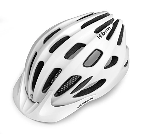 Mountain Bike Helmet : Carrera Unisex's Hill Borne 2.13 Mountain Bike Helmet-White Matte, 54-57 cm
