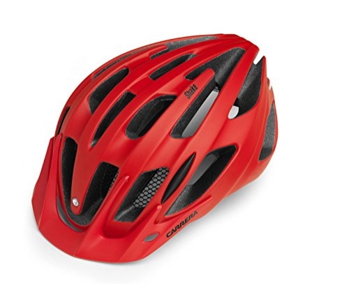 Mountain Bike Helmet : Carrera Unisex's Shake 2.13 Mountain Bike Helmet-Red Matte, 54-57 cm