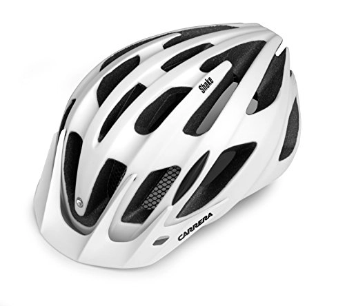 Mountain Bike Helmet : Carrera Unisex's Shake 2.13 Mountain Bike Helmet-White Matte, 54-57 cm