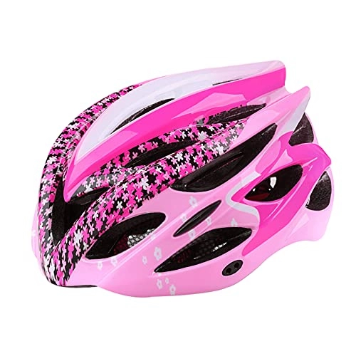 Mountain Bike Helmet : CDDSML Women Bike Helmet With Visor Adjustable Cycling Bicycle Helmets Lightweight Allround Cycling Helmets For Ladies Mountain / road Dual Use(Color:Pink)